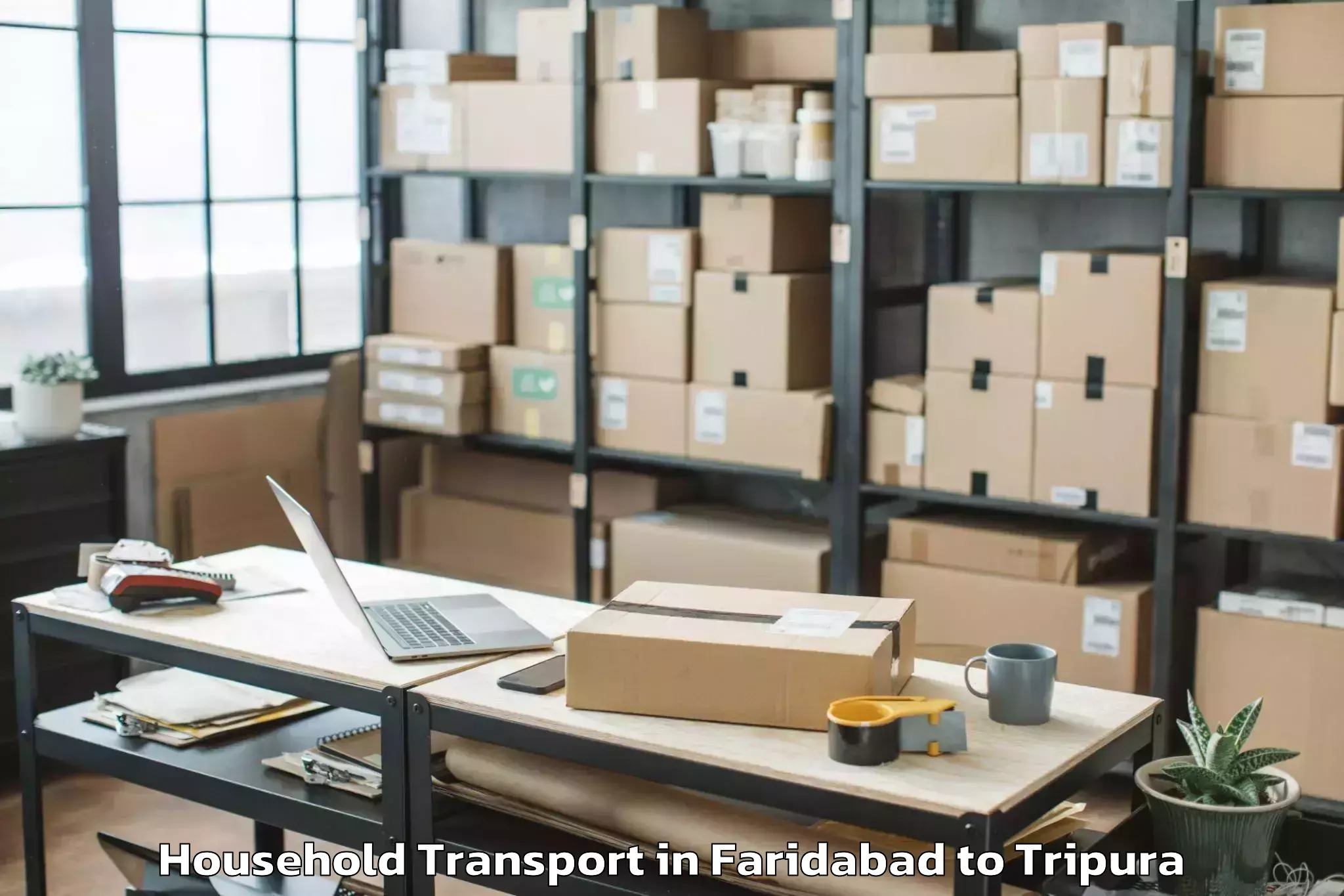 Get Faridabad to Ambasa Household Transport